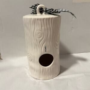 Rae Dunn Artisan Collection HOME Ceramic Birdhouse White Farmhouse Decor